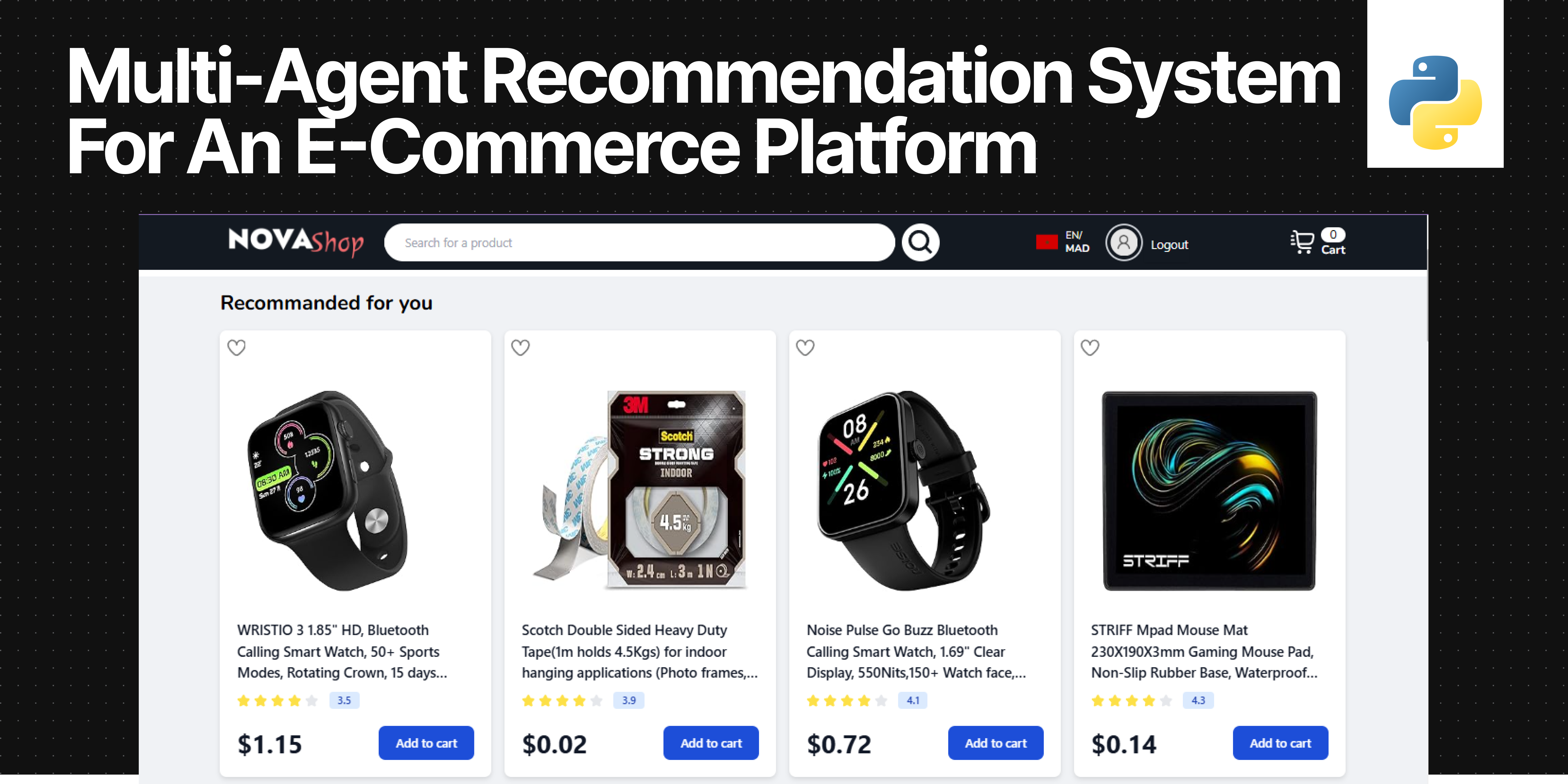 Multi-Agent Recommendation System for an E-Commerce Platform: